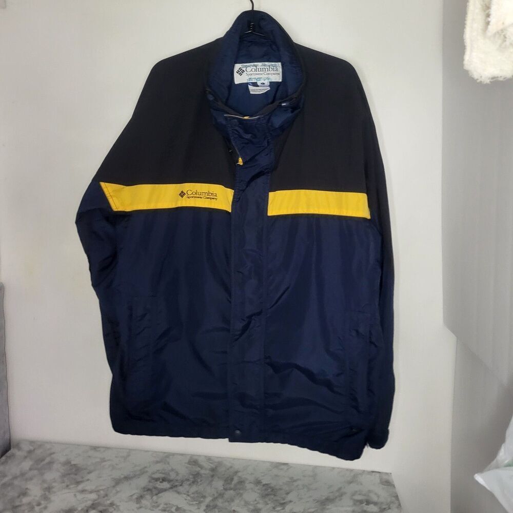 Columbia Men's Large Bugaboo Blue/ Black Sportswear Rain Windbreaker Jacket